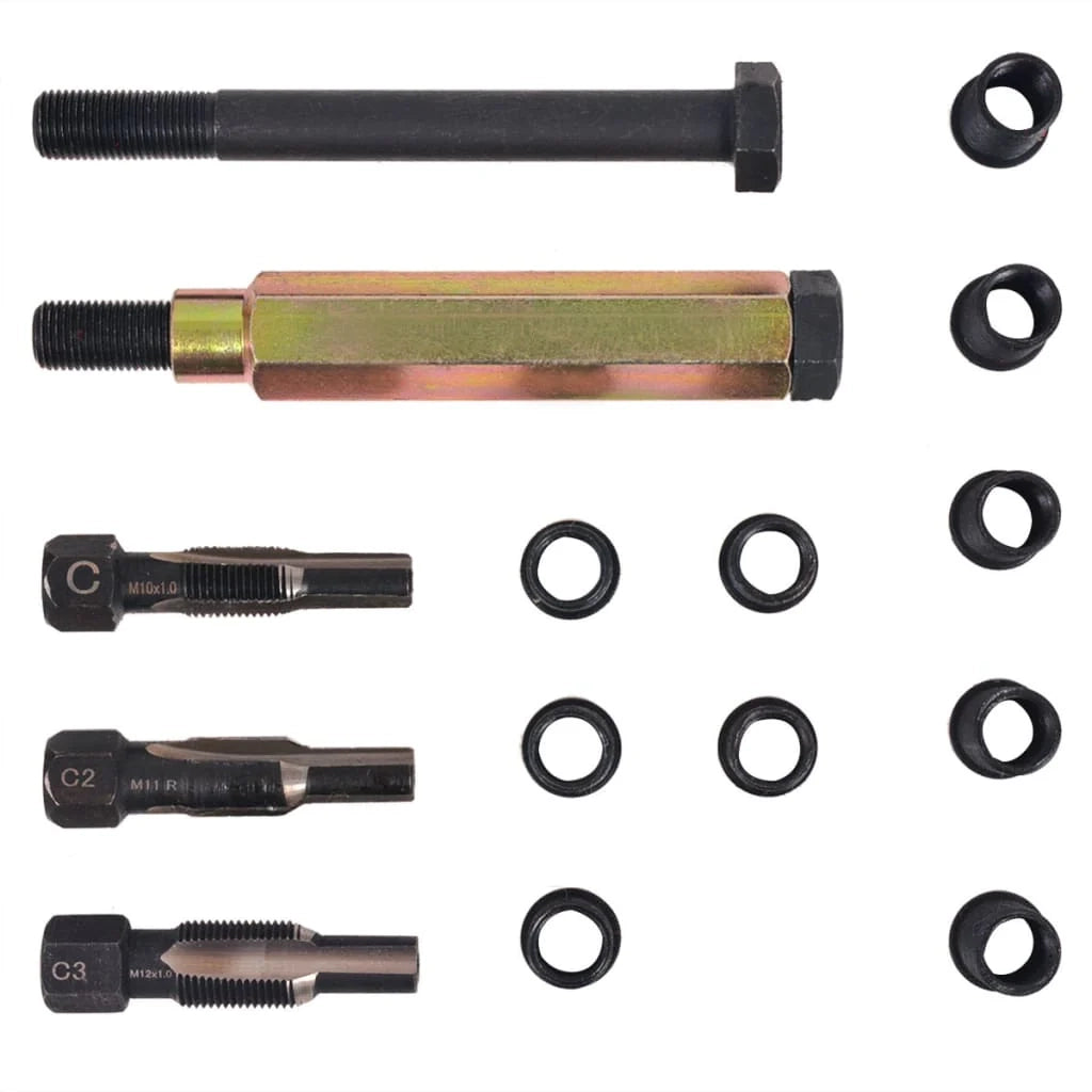 Kit di riparazione filettature candelette 15 pezzi M10 x 1,0 mm 02_0004087