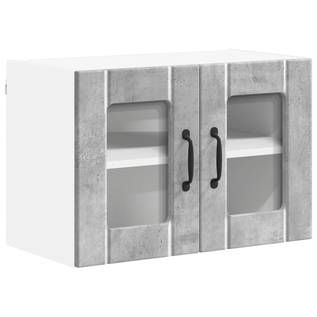Mobile in vetro da parete LUCCA 2 pcs Grigio Cemento