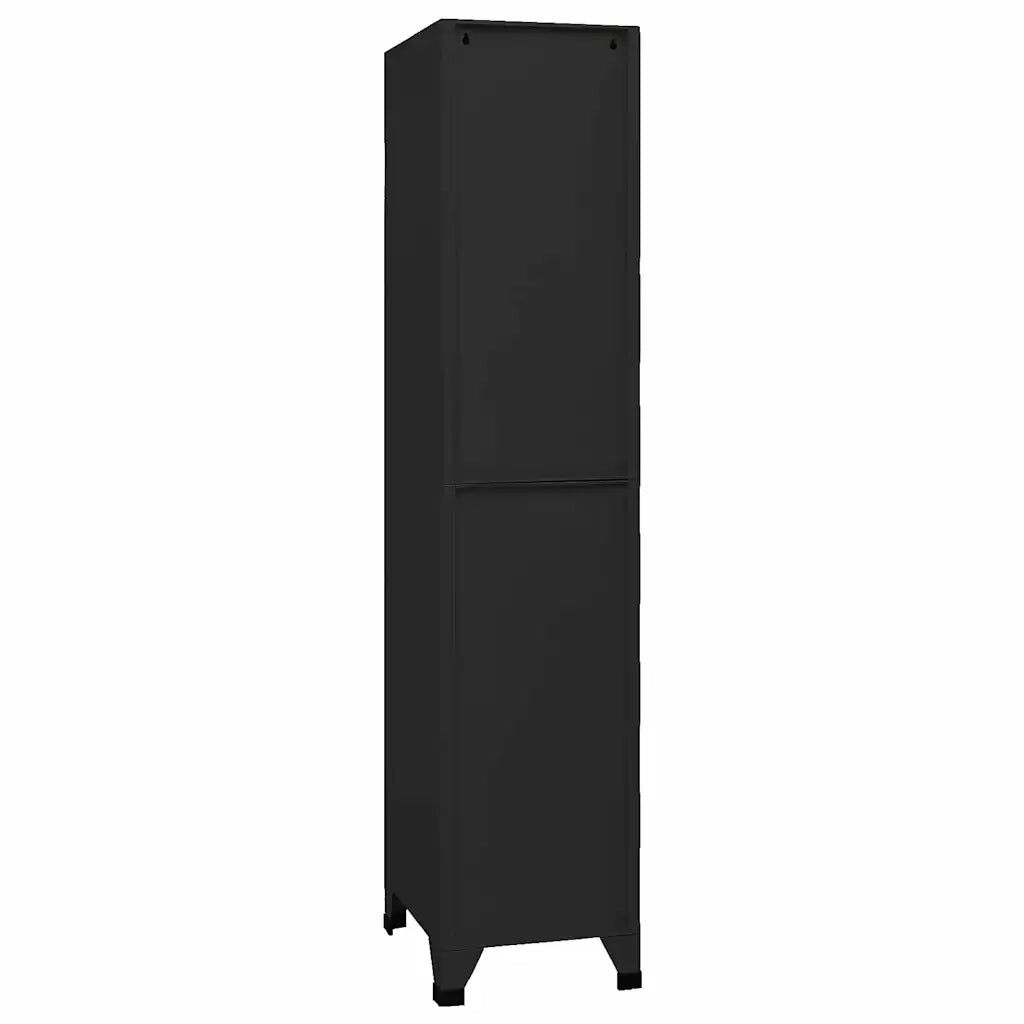 Armoire à casiers Noir 38x45x180 cm Acier