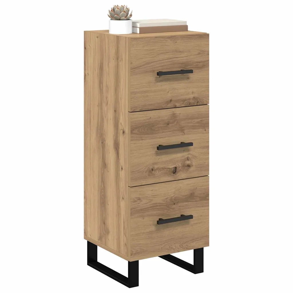 Credenza con Cassetto-Buffet-Armadio da cucina Rovere artigianale 34,5 x 34 x 90 cm