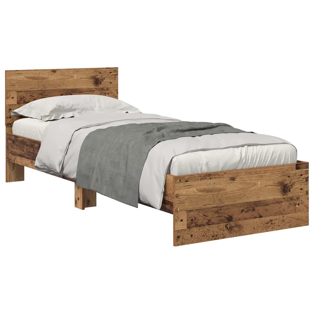 Struttura del letto-Giroletto Legno vecchio 75 x 190 cm Legno multistrato 403326