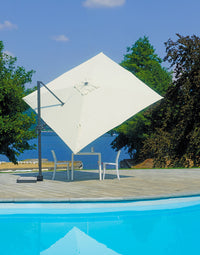 Ombrellone Decentrato da Giardino 3x3m California in Alluminio e Poliestere Ecrù