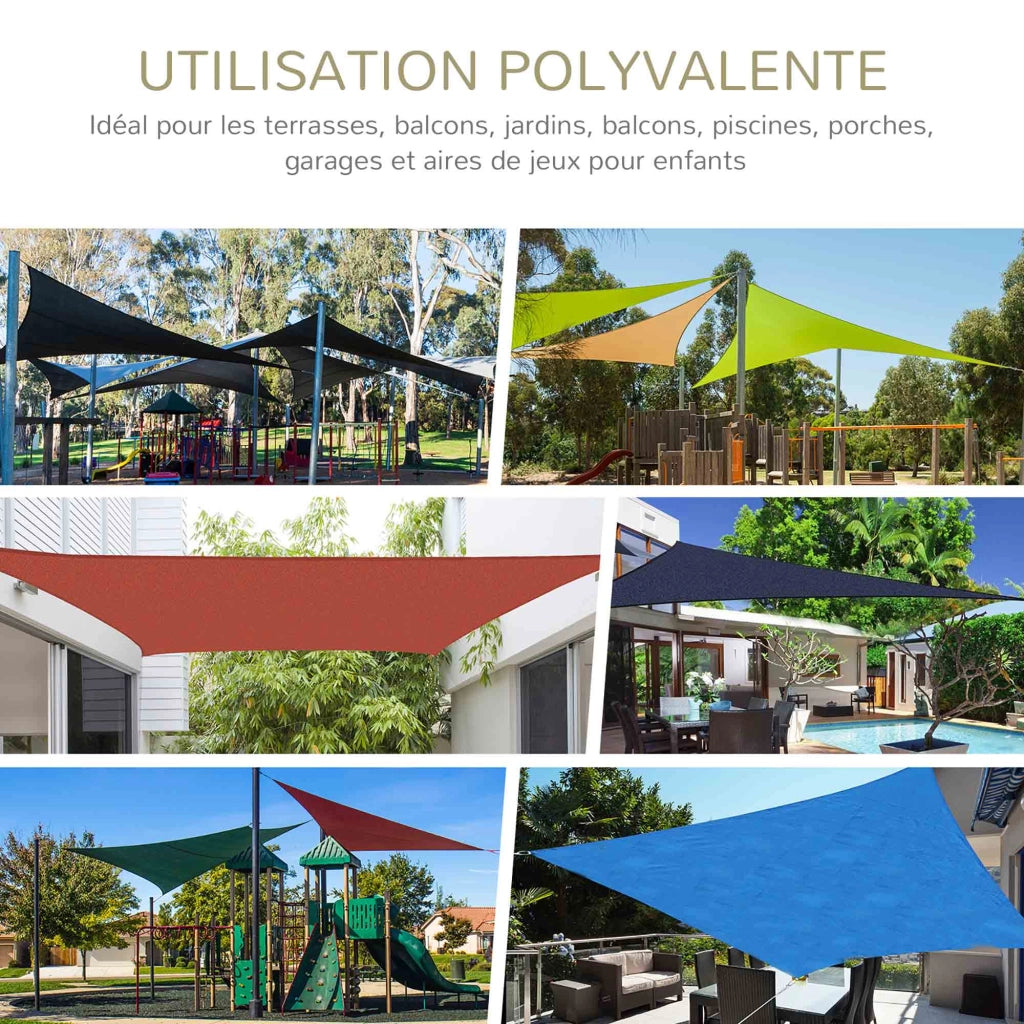 Tenda da sole rettangolare ¨C zephmum ¨C sabbia 300x400 cm con custodia