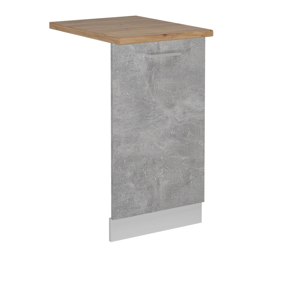 Pannello frontale R-Line Calcestruzzo/Bianco 45 cm, PL Rovere Vicco
