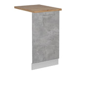 Pannello frontale R-Line Calcestruzzo/Bianco 45 cm, PL Rovere Vicco