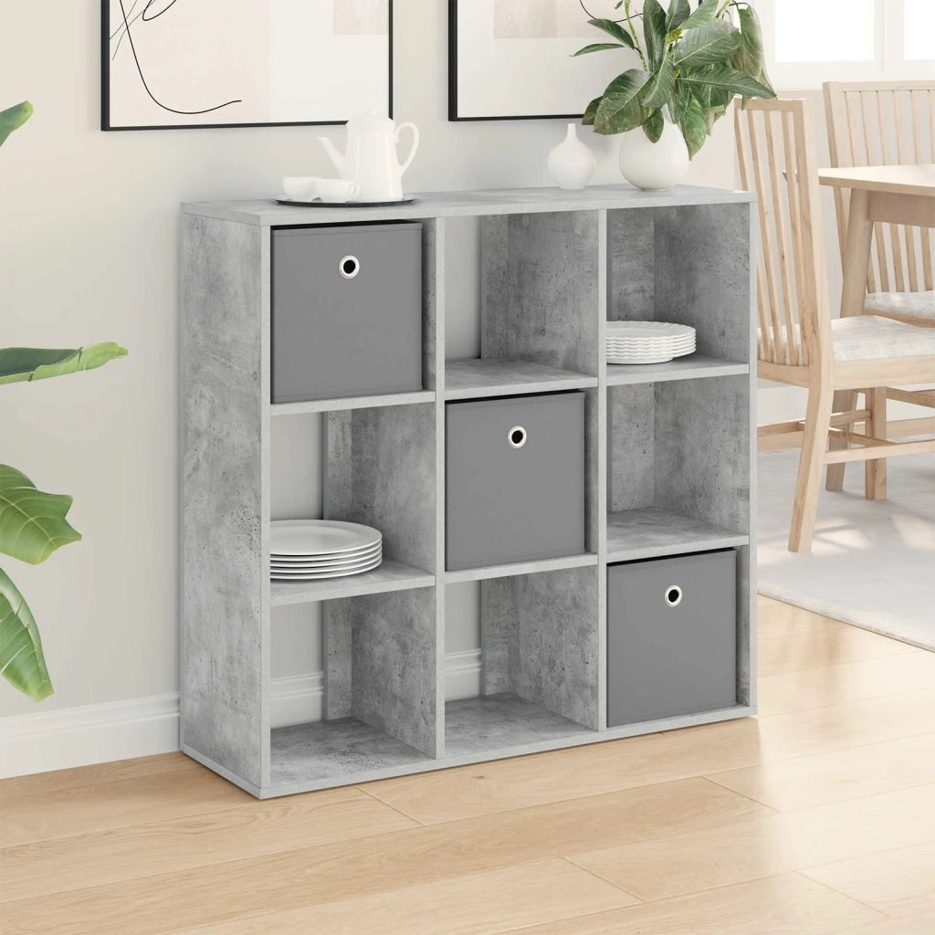 Credenza con cassetto Grigio cemento 88,5 x 29 x 84,5 cm