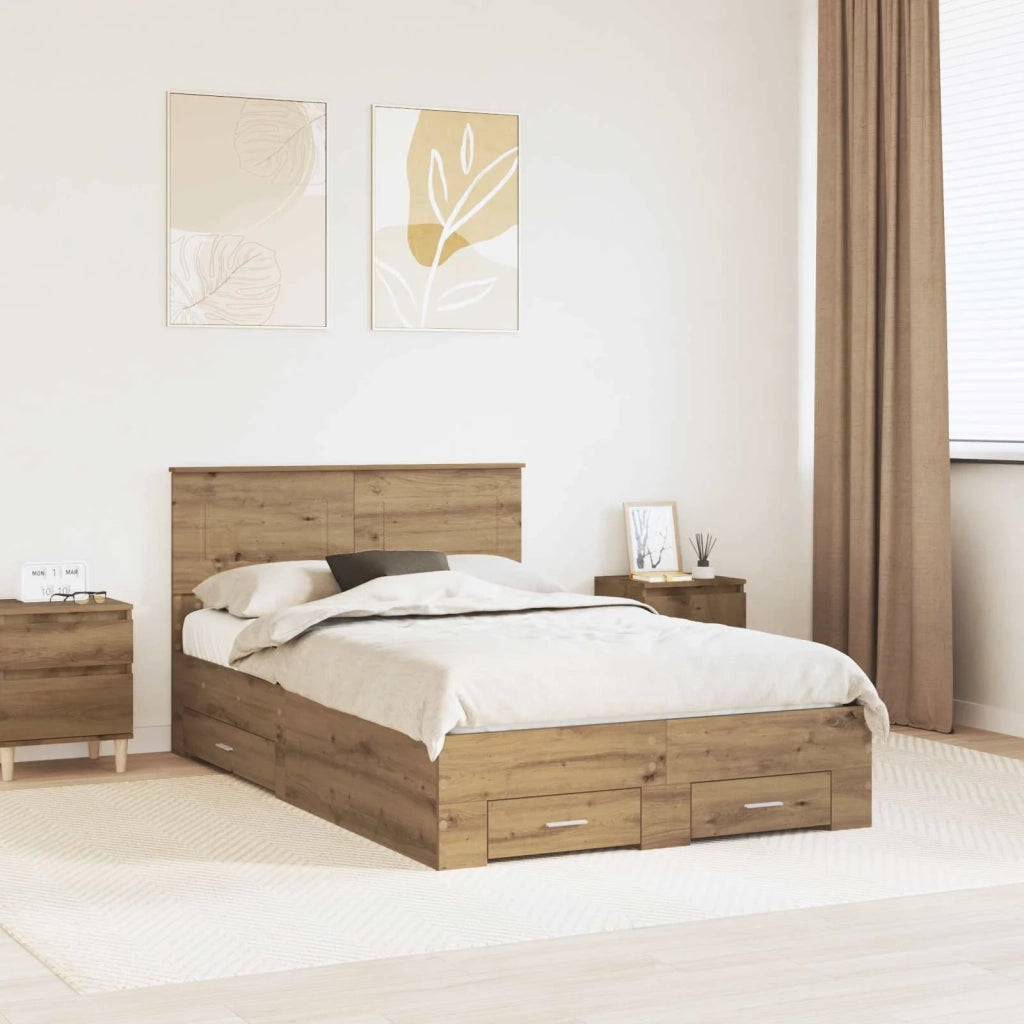 Struttura del letto Rovere artigianale 120 x 190 cm 3408289