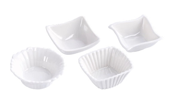 Set 3 Ciotole Ciotoline in Porcellana da Cucina 7,5 cm 4 Modelli