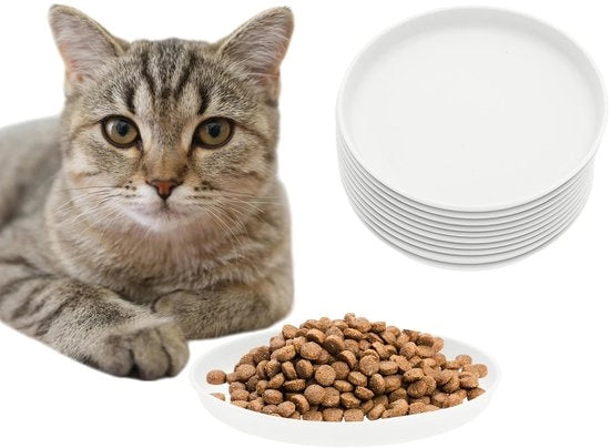 Piatto per gatti - Ciotola per gatti - Ciotola per alimenti per gatti - Ciotola per gatti rotonda - Ciotola per alimenti - Materiale PP ecocompatibile - Sicuro per animali domestici