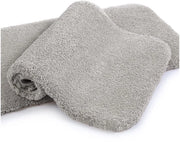 Matrice antiscivolo, 2-pack, matrice, matrice in gommapiuma, matrice morbida, matrice microfibra impermeabile, superassorbente, lavabile in lavatrice, asciuga velocemente - 50 x 80 cm (grigio chiaro)