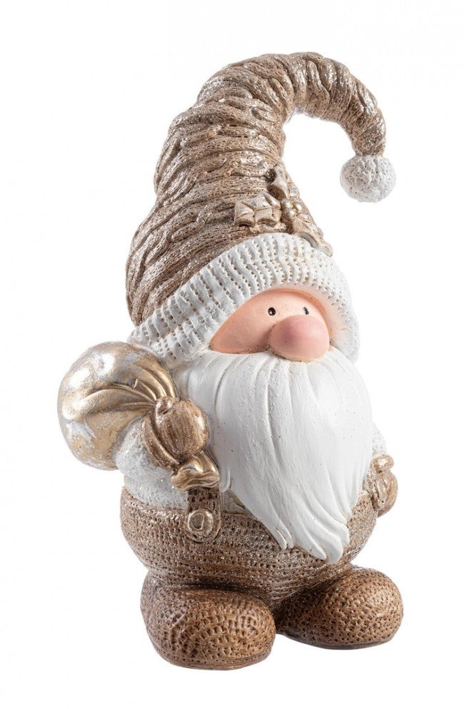 Babbo Natale Luis oro con sacco