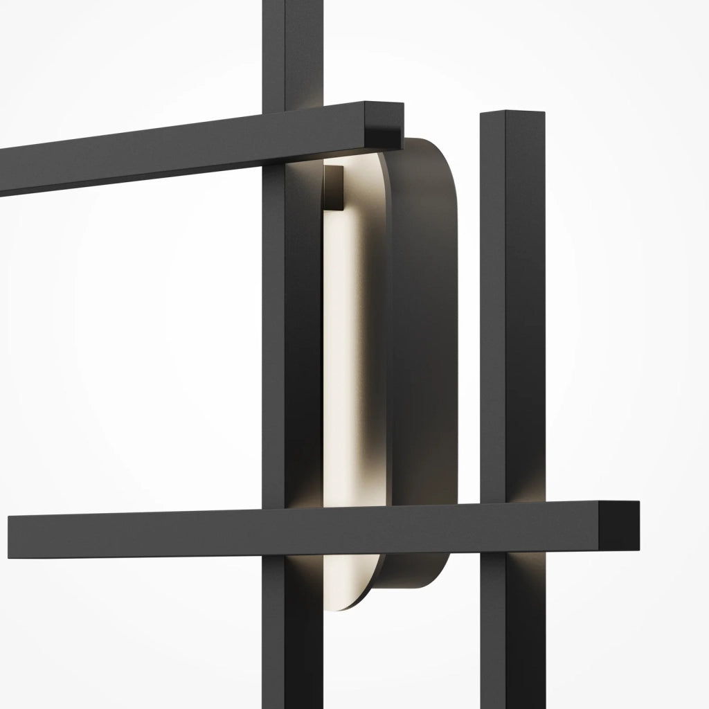 Maytoni Applique moderna Halo 4 luci LED integrato nero alluminio