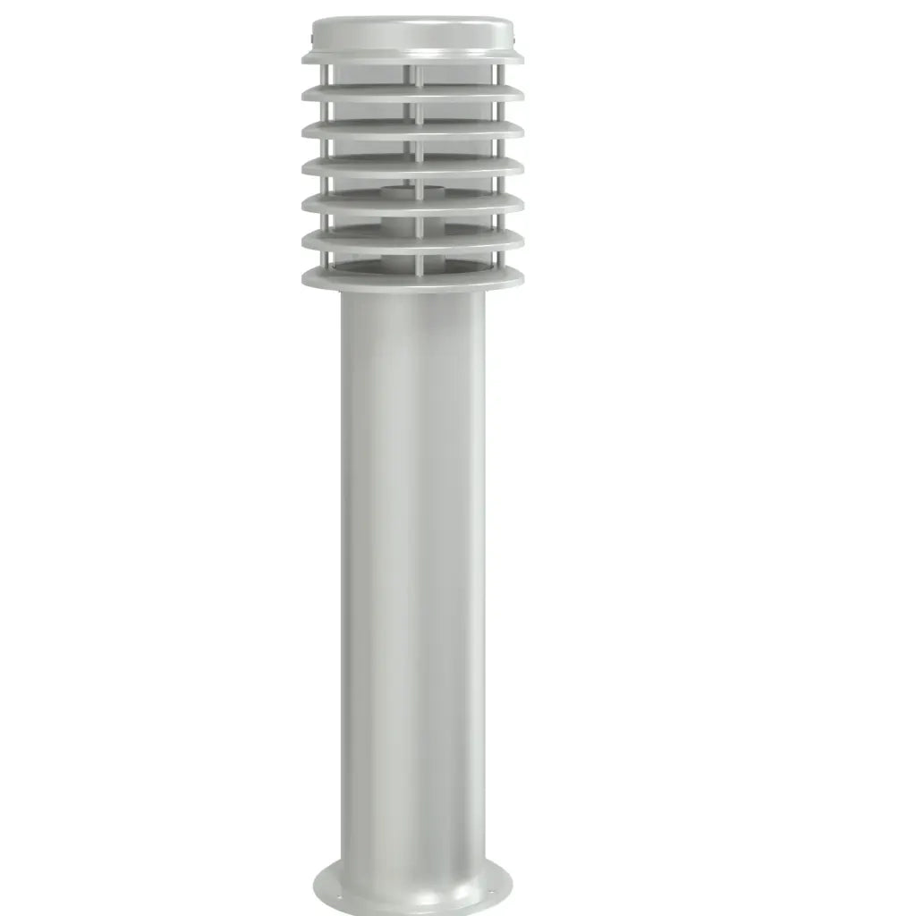 Lampade da Terra Esterni con Presa 3 pz Argento 60 cm Acciaio 4006374