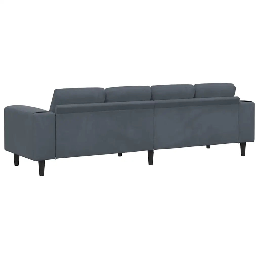 Set di divani Grigio scuro Velluto