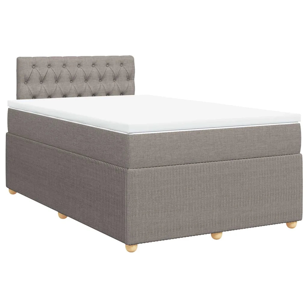 Giroletto a Molle con Materasso Tortora 120x190 cm in Tessuto