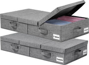Cassa di Stoccaggio Sotto Letto Ripiegabile - Set da 2 Pezzi - Organizzatore per Coperte e Abiti