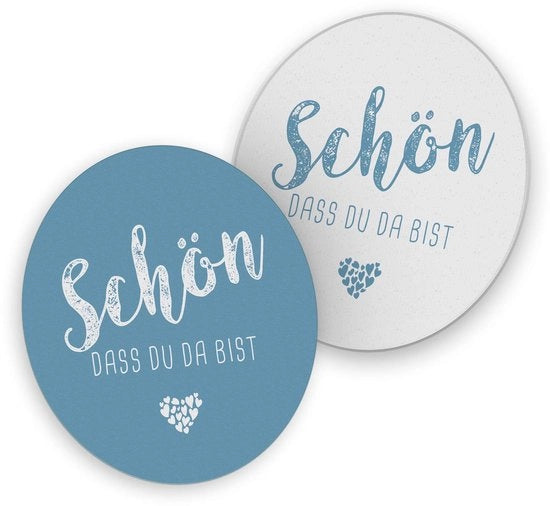 Sostegni per birre 40x Decorazione da tavola per eventi e feste (Nordic Blue) altezza 10,7 cm