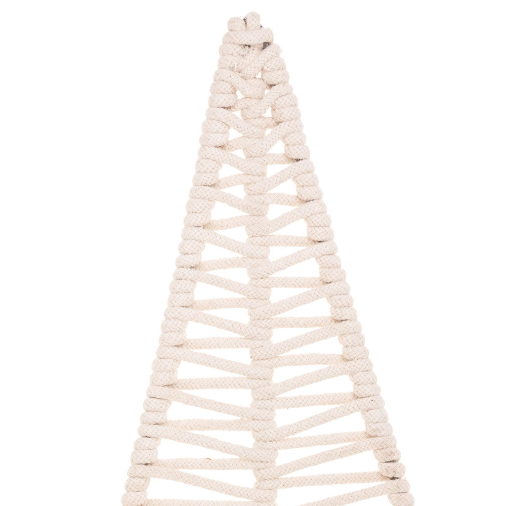 Albero decorativo in cotone intrecciato bianco 15x01x44h