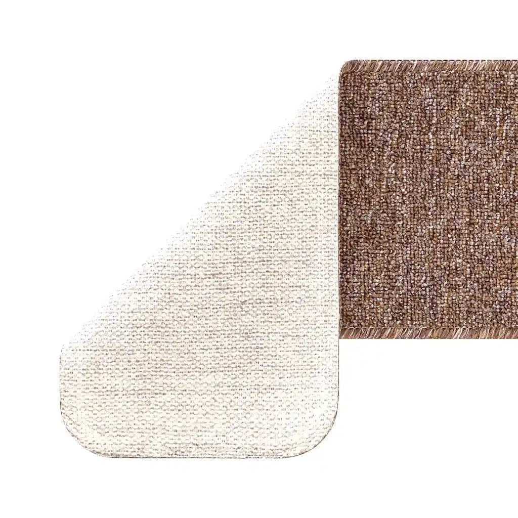 Tappetini Antiscivolo per Scale 15 pcs Marrone 75 x 20 cm PP 4019807