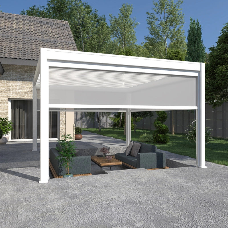 Pergola bioclimatica Ombréa VS autoportante 4x4M - Bianco