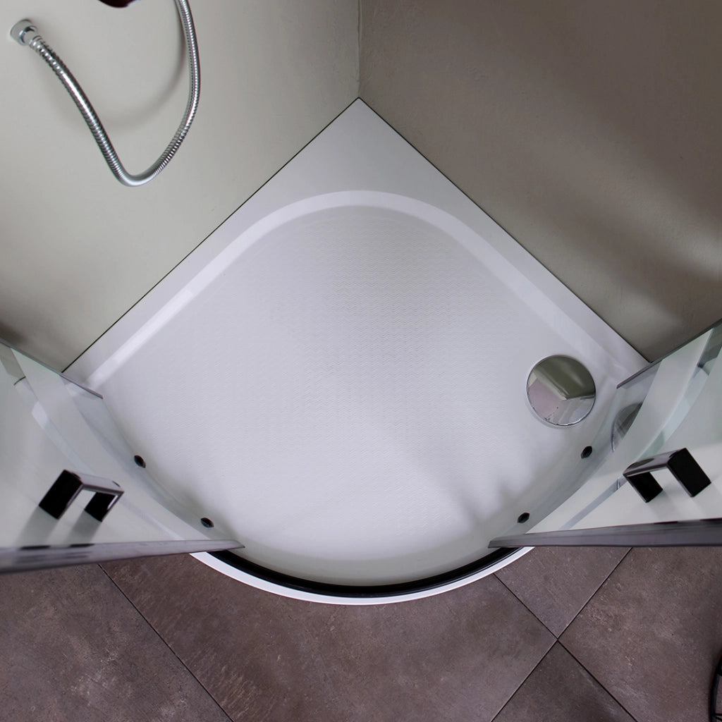 Box doccia semicircolare 80x80 cristallo nero
