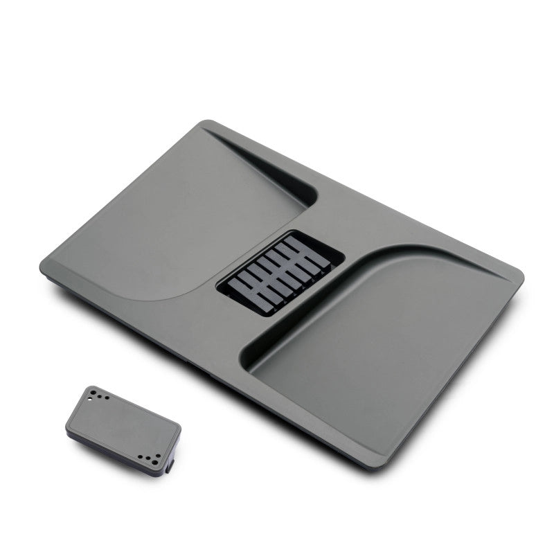 Contenitori per cassetti da cucina Recycle con coperchio anti-odore, Altezza 216mm, 1x12 lt, Grigio antracite Tecnopla..
