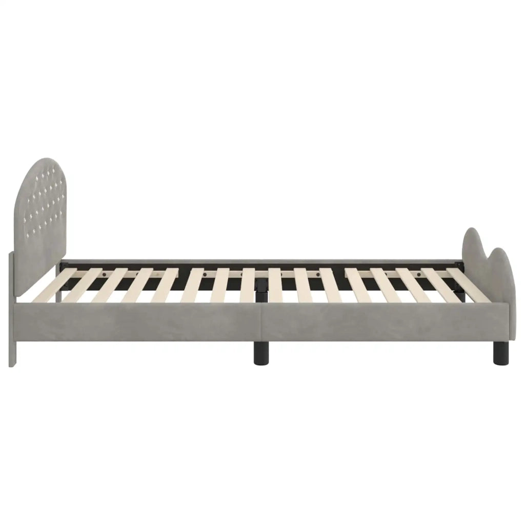 Struttura letto bambini con testata-Giroletto per bambini Grigio Chiaro 80 x 200 cm 928040