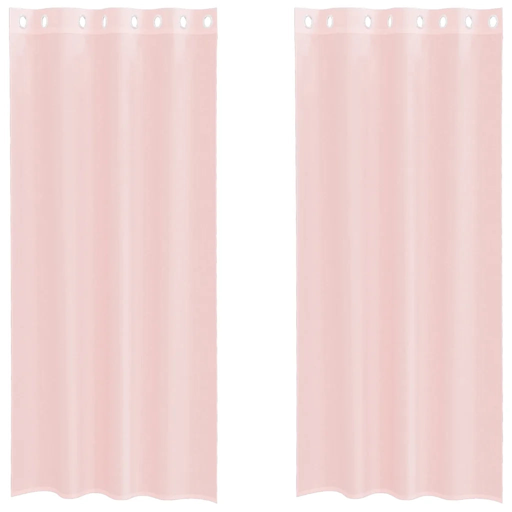 vidaXL Tende in Voile con Occhielli 2 pz Rosa Chiaro 140x225 cm