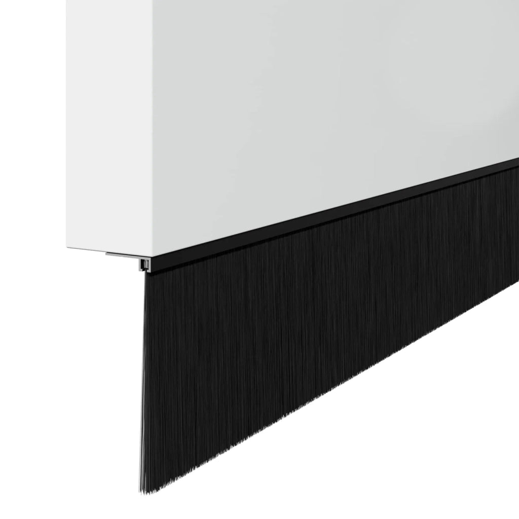 Spazzole per porte a vite 6 pcs Nero 100 cm Lega di alluminio 42019601