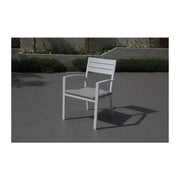 POLTRONA IN ALLUMINIO BIANCO CON CUSCINO- 1,0 pz