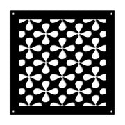 QUADRIFOGLIO - Pannello in PVC traforato - Parasole Colore: nero, Misura: 98x98 cm