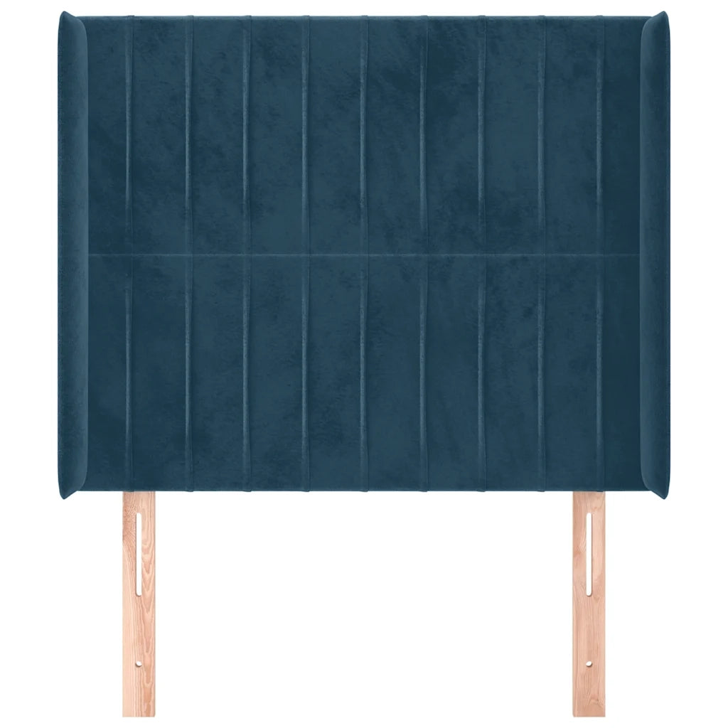 Testiera ad Orecchio Blu Scuro 103x16x118/128 cm in Velluto 3119864