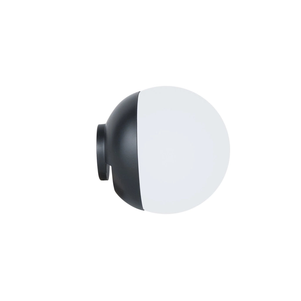 Lampada applique led tonda con attacco per specchi senza cornice in resine termoplastice D042 serie Gedy DELOS Nero Matt