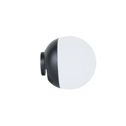 Lampada applique led tonda con attacco per specchi senza cornice in resine termoplastice D042 serie Gedy DELOS Nero Matt