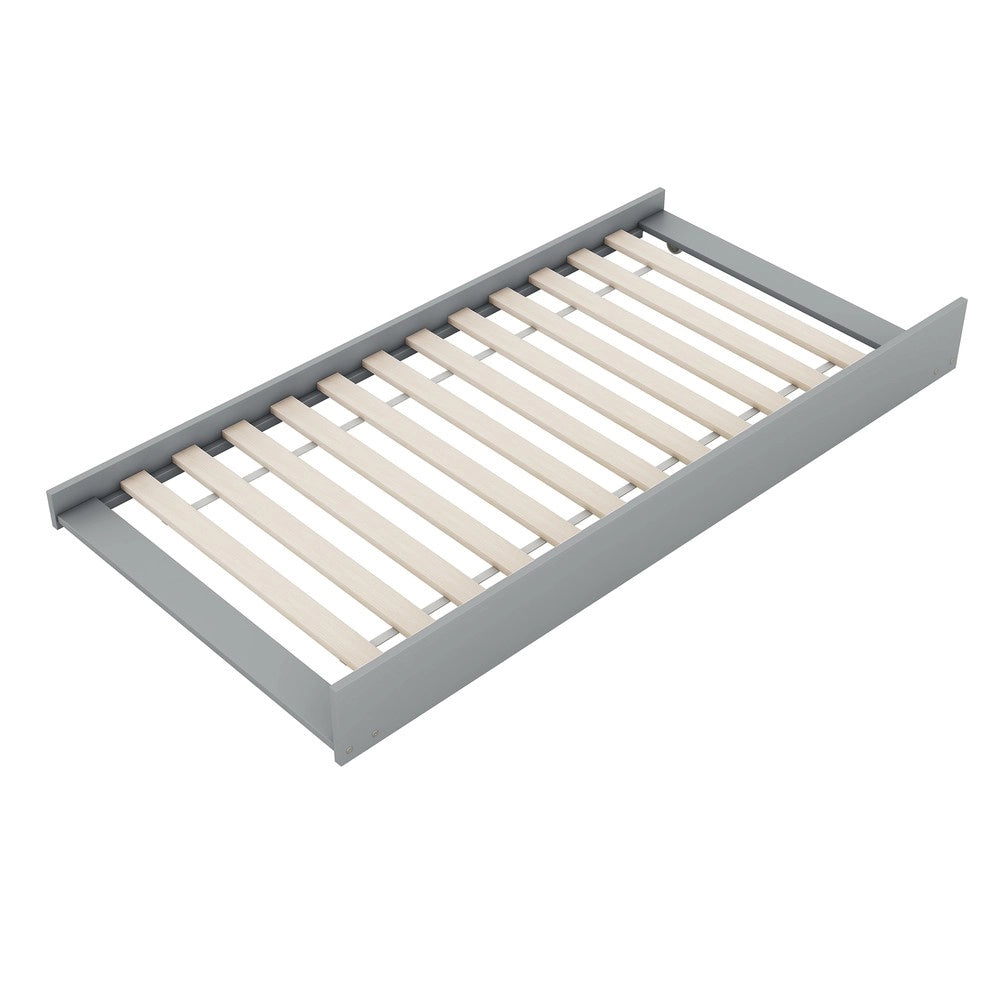 Letto a Castello Triplo per Bambini con Letto Estraibile ¨C Xylo ¨C Grigio 90x200