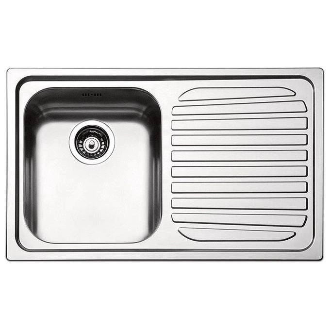 Apell VE791ILBC Serie Venezia Lavello da Incasso 79x50cm 1 Vasca a Destra Gocciolatoio Sinistro Acciaio Inossidabile