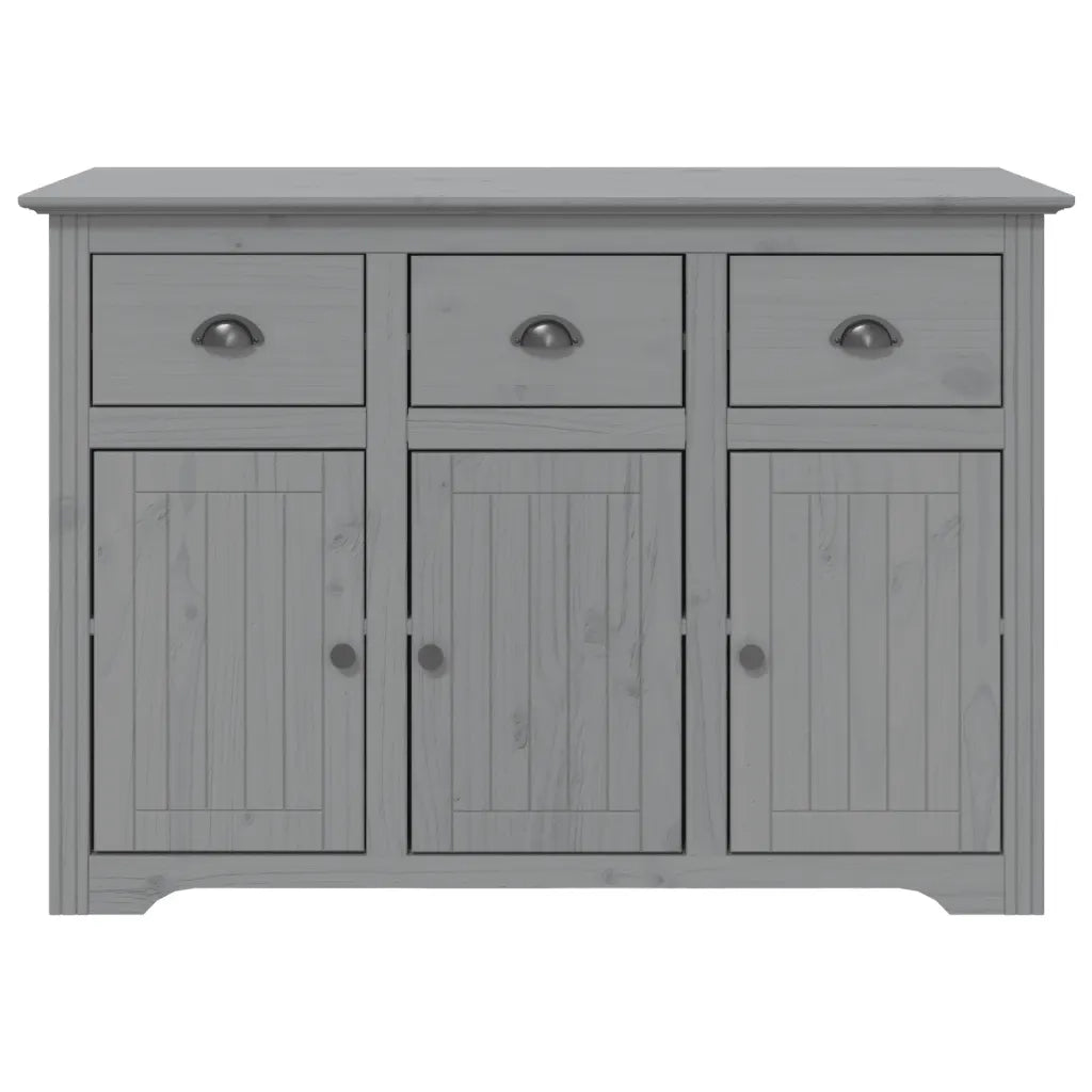 Credenza | Madia | Buffet da pranzo | Armadio da pranzo BODO 115,5x44x80 cm in Legno Massello di Pino Grigio