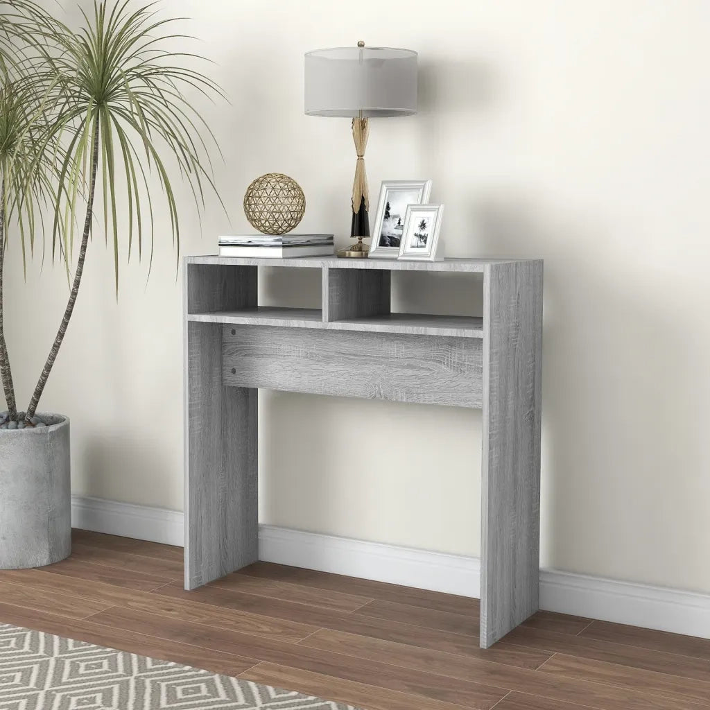 Tavolino Consolle | Tavolo d'Ingresso Grigio Sonoma 78x30x80 cm Legno Multistrato
