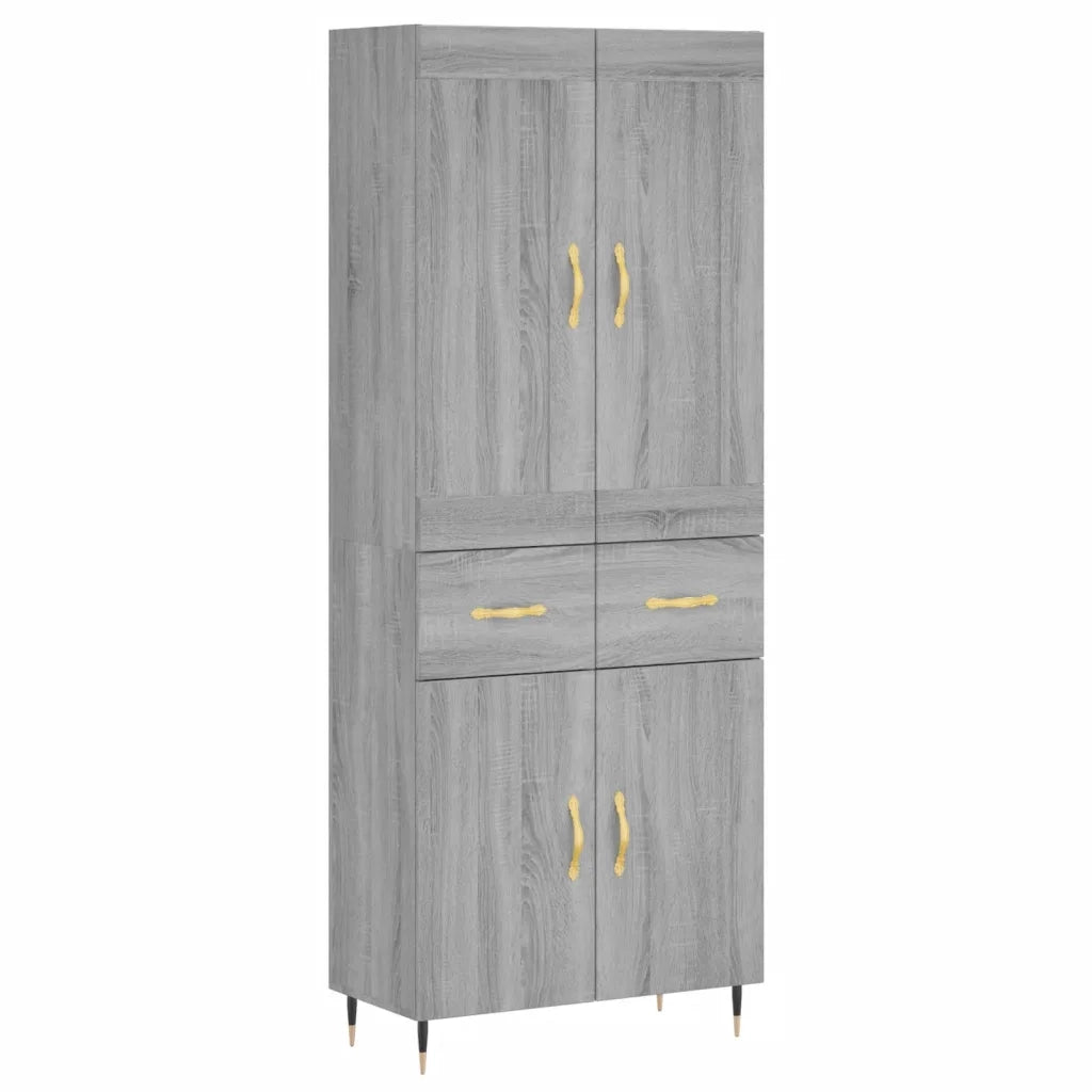 Credenza Grigio Sonoma 69,5x34x180 cm in Legno Multistratocod mxl 107507