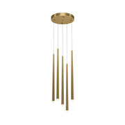 Lampada a sospensione LED Maytoni Cascade 5 luci ottone
