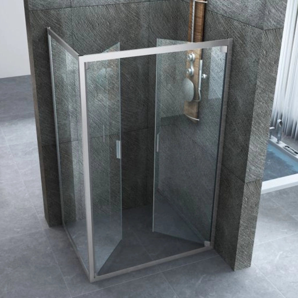 Box doccia due lati apertura saloon dentro fuori 6mm h190 kim, misura 60x100