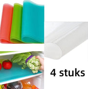 4 x Tappeti per Frigorifero - Placemat - Tappeto per Frigorifero - 4 colori - Tappeti per Lavello lavabili - Tappeti per Frigorifero (45 x 30 cm)