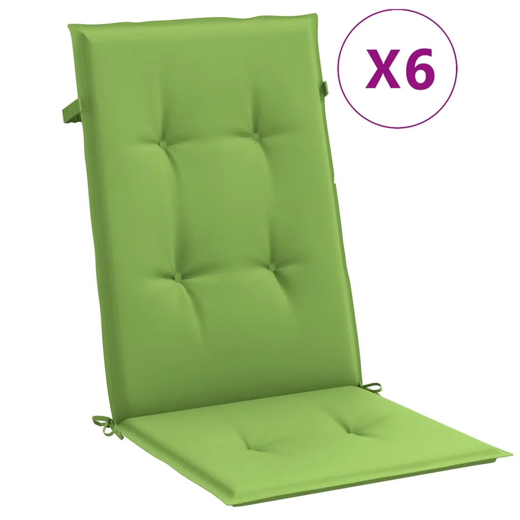 vidaXL Cuscini Sedia Schiena Alta 6 VerdeMélange 120x50x4 Tessuto