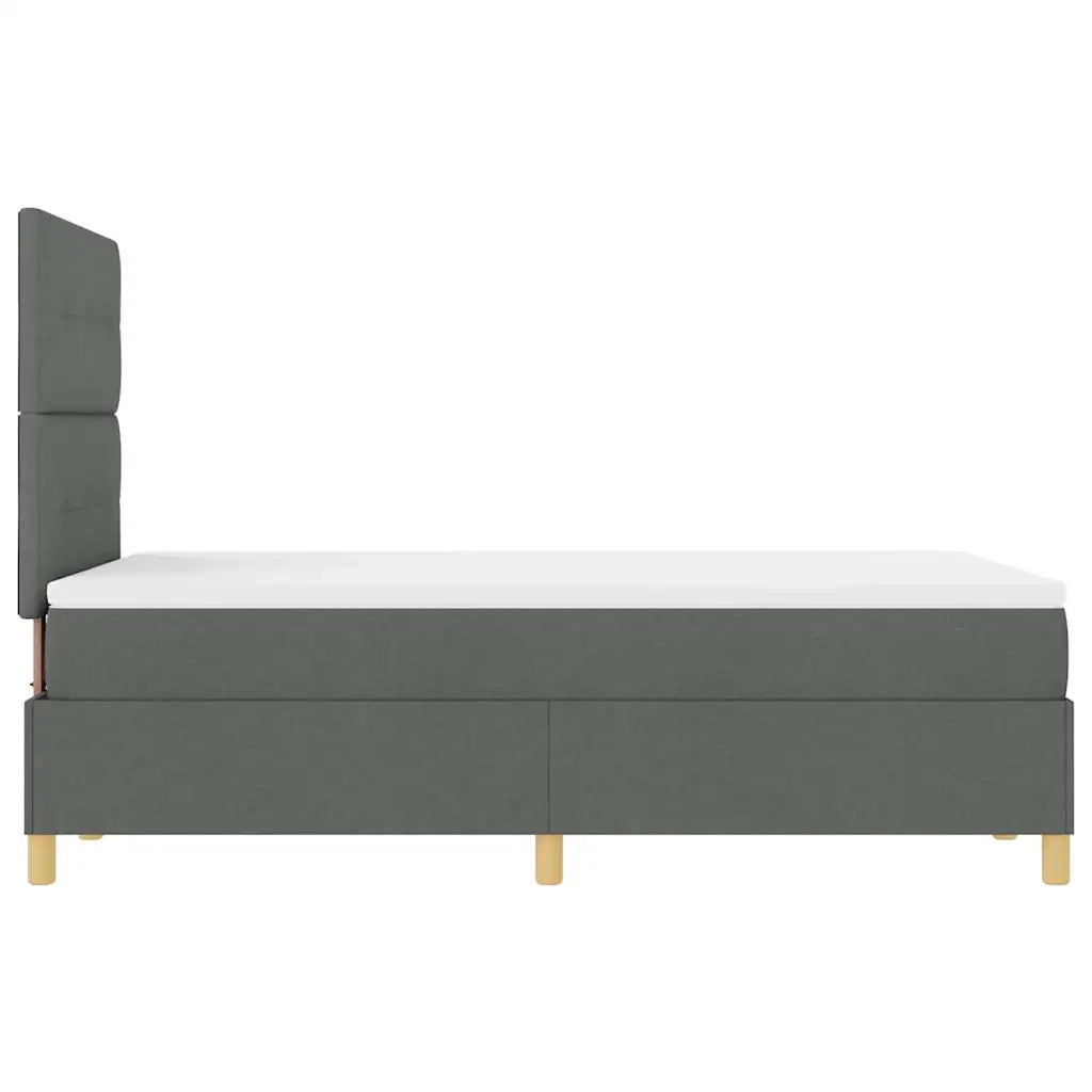Letto a Sorgente LED Grigio scuro 120 x 200 cm Tessuto 3343090