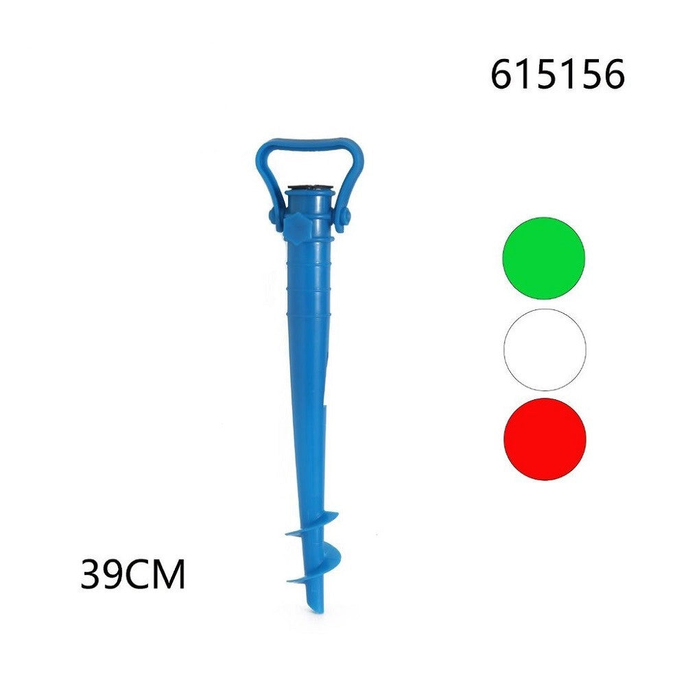 Trade Shop - Picchetto 39cm A Vite Trivella Ombrellone Spiaggia Mare Sabbia Campeggio 615156 -