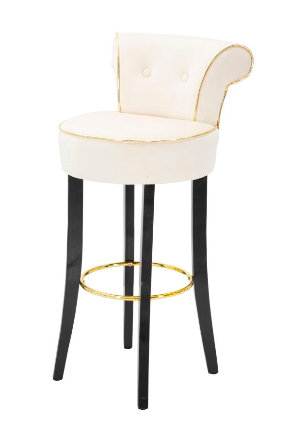 Sgabello Bar Luxy Crema 46x48x96 cm in Legno e Plastica