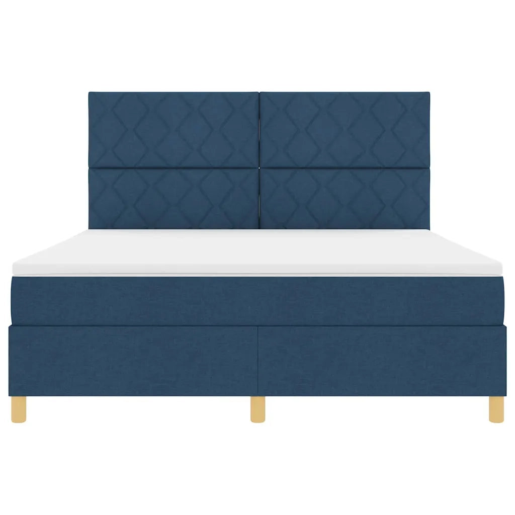 Letto a molle con materasso Blu 180 x 200 cm Tessuto 3343200