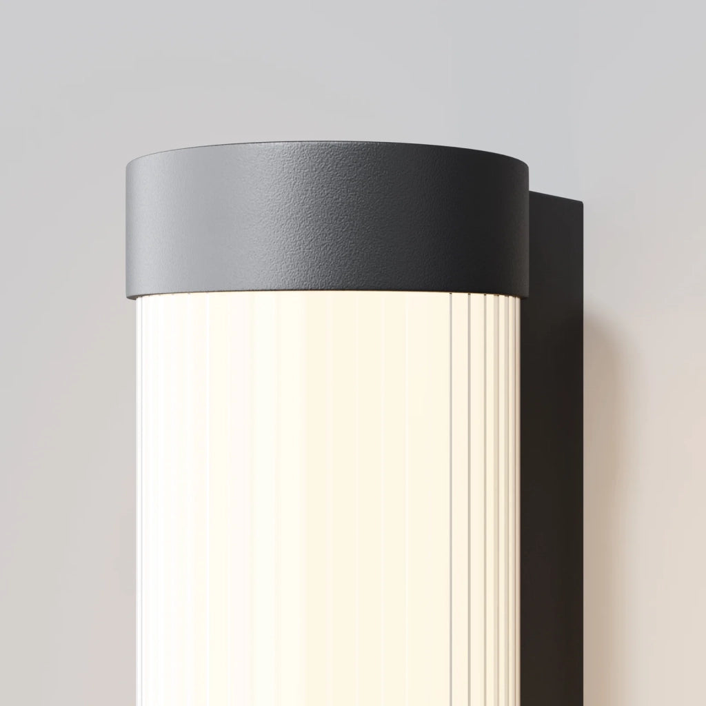 Maytoni Applique moderna Rounge 1 luce LED integrato IP54 nero alluminio