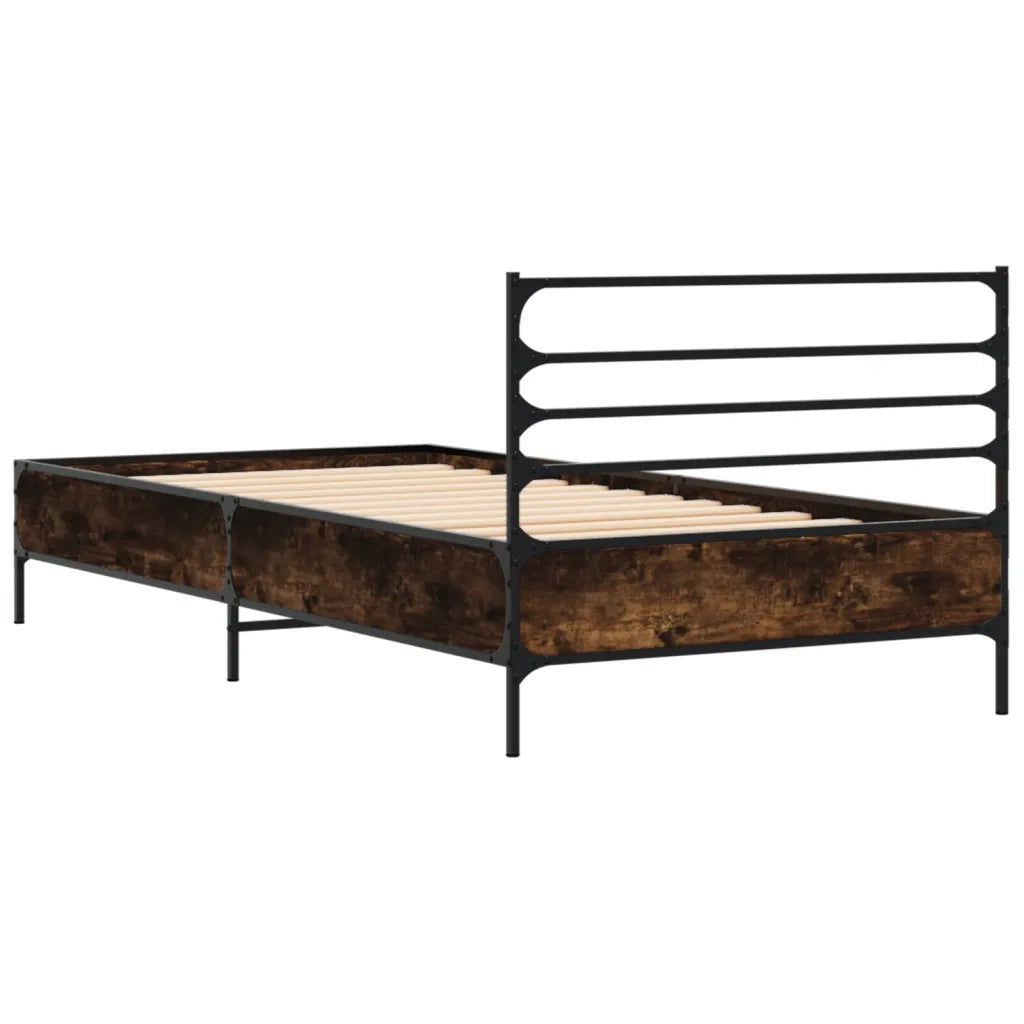 Giroletto Rovere Fumo 100x200 cm in Legno Multistrato e Metallo 845589