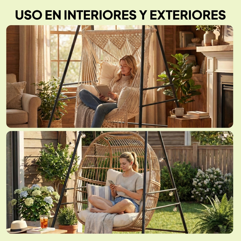Supporto per Amaca Sospesa 183 cm ¨C zephmum ¨C Acciaio Antracite